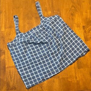 Eddie Bauer Blue Plaid Women's Tank Top